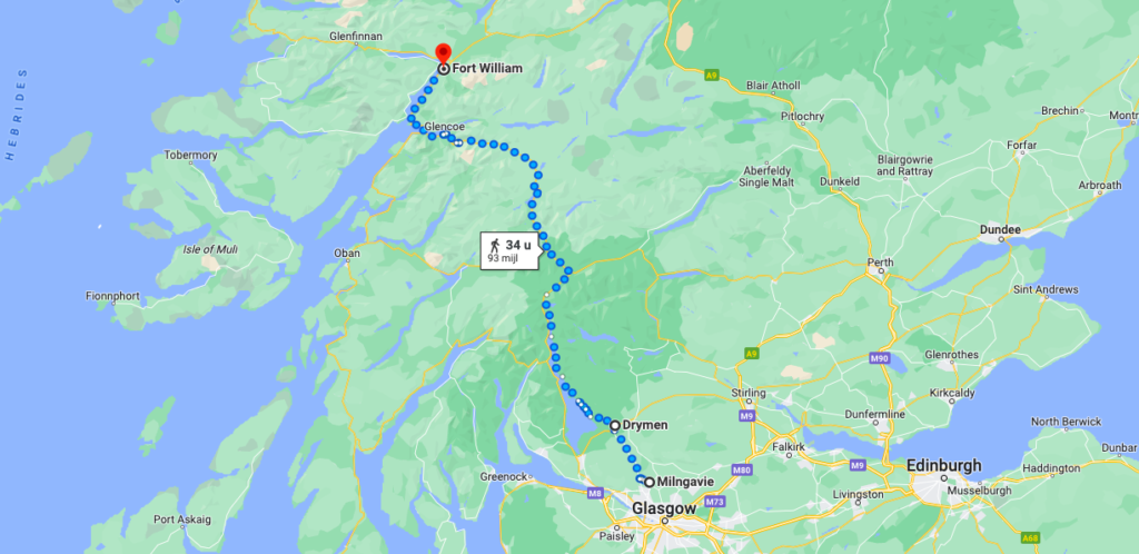 kaartje West Highland Way